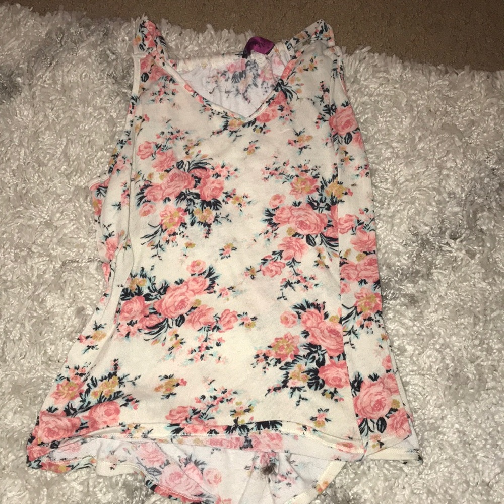Floral sweater tank top